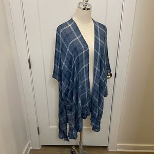 Treasure & Bond Ruffle Hem Ruana Wrap